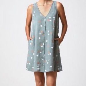 North of West Phases A-Line Dress in Blue Sage